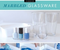 DIY Marbled Glassware