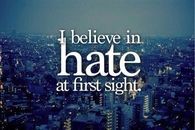 I believe in hate at first sight