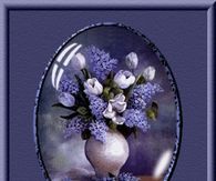 Arrangement of Blue Lilacs & White Roses