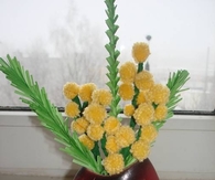 DIY Pretty Mimosa Flower Bouquet