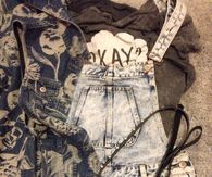 Acid wash overalls