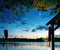 Night on the lake