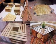 DIY Wooden Boxes into Tables