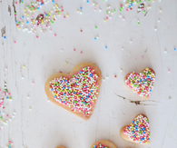 Heart candy cookies