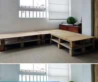 Wood pallet couch