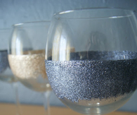 Glitter wine glasses
