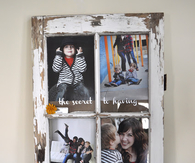 Old window turned picture frame