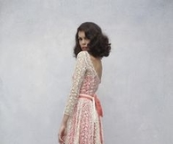 Pink and White Dress with Pink High Heel Sandals