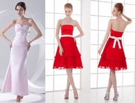 Robes cocktail noeud papillon blanc pour mariage