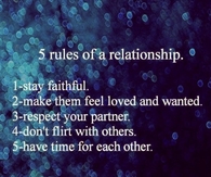 5 rules of a relationship