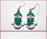 DIY CuteSnowman Earrings