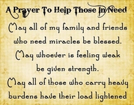a prayer to those in need
