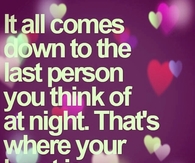 The last person you think about