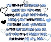 I'll always be beside you until the very end....