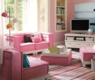 Pink Living Room