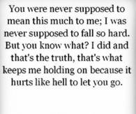 letting go hurts