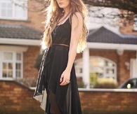 Black High-Low Maxi Vest Dress DR0150431-1