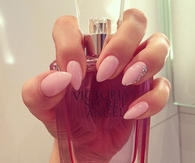 Light pink stiletto nails