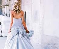 Light Blue Wedding Gown