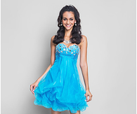Short Turquoise Party Dress