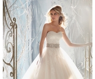 Strapless Sweetheart Wedding Gown with Full Skirt