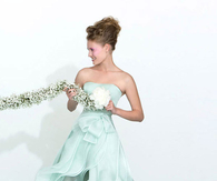 Mint Green Bridesmaid Dress with Ruffles