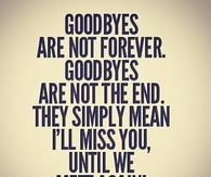 Goodbyes Are Not Forever