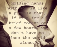 holding hands