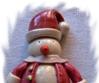 DIY Dough Snowman Ornament Scuplture