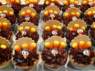 Thanksgiving Cupcake Turkeys