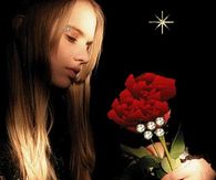 Girl with Red Rose