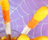 Candy Corn Pretzel Sticks