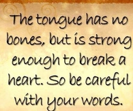 be careful with your words