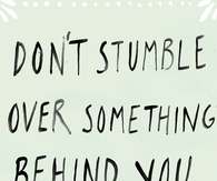 Don't stumble