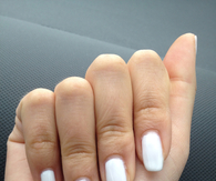 Snow white gel nails