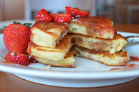 Strawberry pancakes