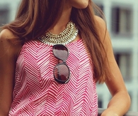 Herringbone pattern dress