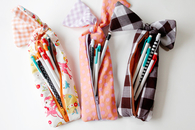 Knotted zipper pencil pouch tutorial