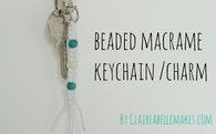 Beaded macrame key chain
