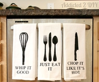 DIY Painted Kitchen Towels