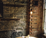 A corner table