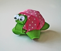 Turtle Ribbon Hair Clip