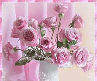 Thank You Pink Glitter Roses