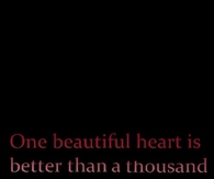 One beautiful heart