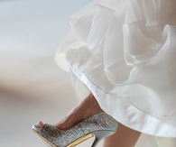 Silver Glitter Wedding Pumps