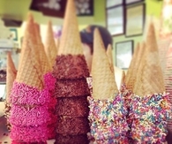 Sprinkled ice cream cones