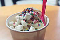 Ice cream and marshmallows