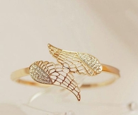 Gold wing ring