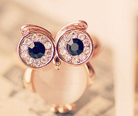 Owl diamond ring