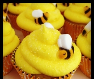 Yellow Bumble Bee Cupcakes
